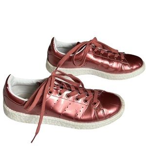 Adidas Stan Smith Metallic Copper Shiny Sneakers Size 6